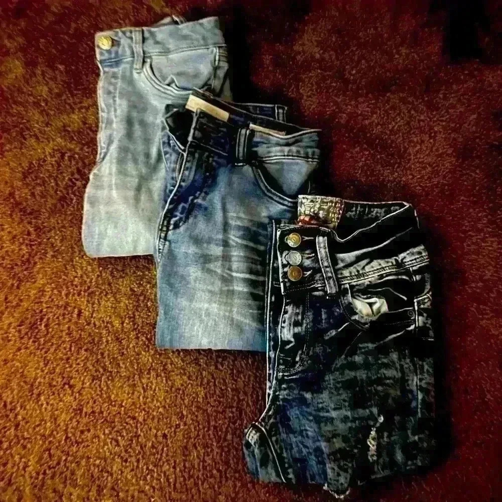 3 pairs of girls jeans- junior size 3 - Picture 1 of 10